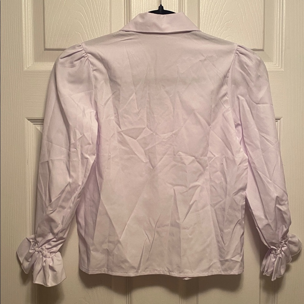 White Girls Long Sleeve Blouse…size 8 - Picture 2 of 4